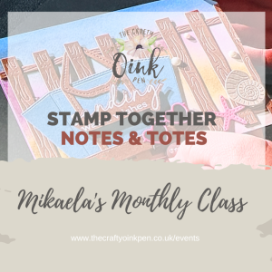 Notes & Totes Papercraft Class. Products available from The Crafty oINK Pen